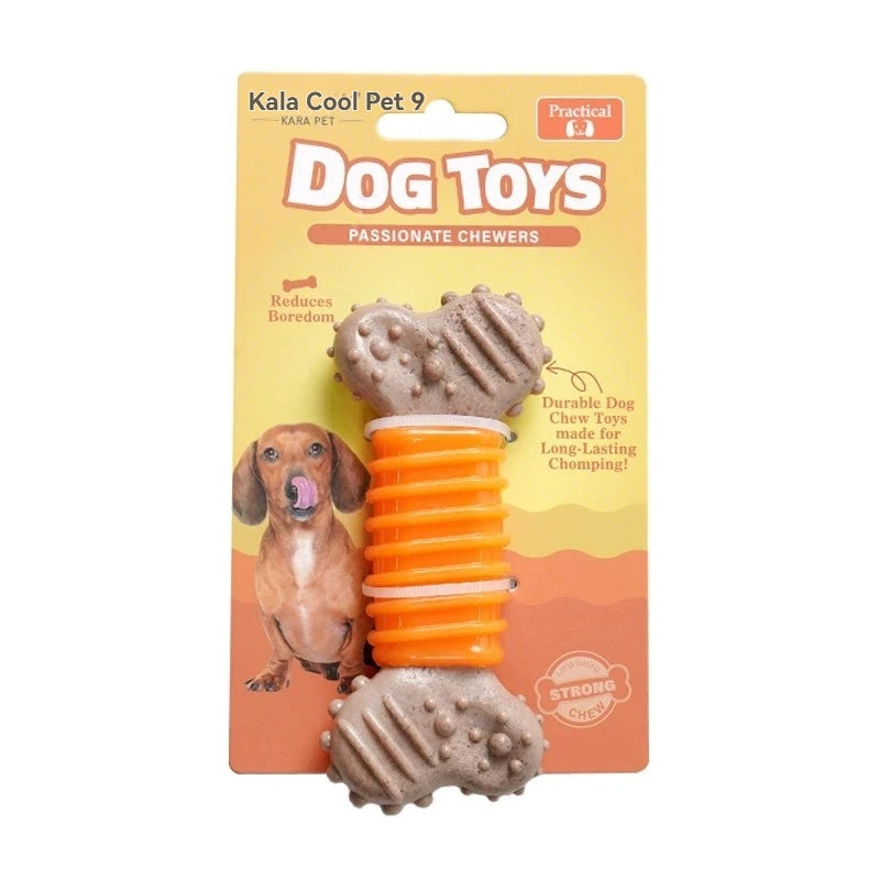 Dog toys are fun to relieve boredom with TPR bone like grinding rods that are resistant to biting and chewing