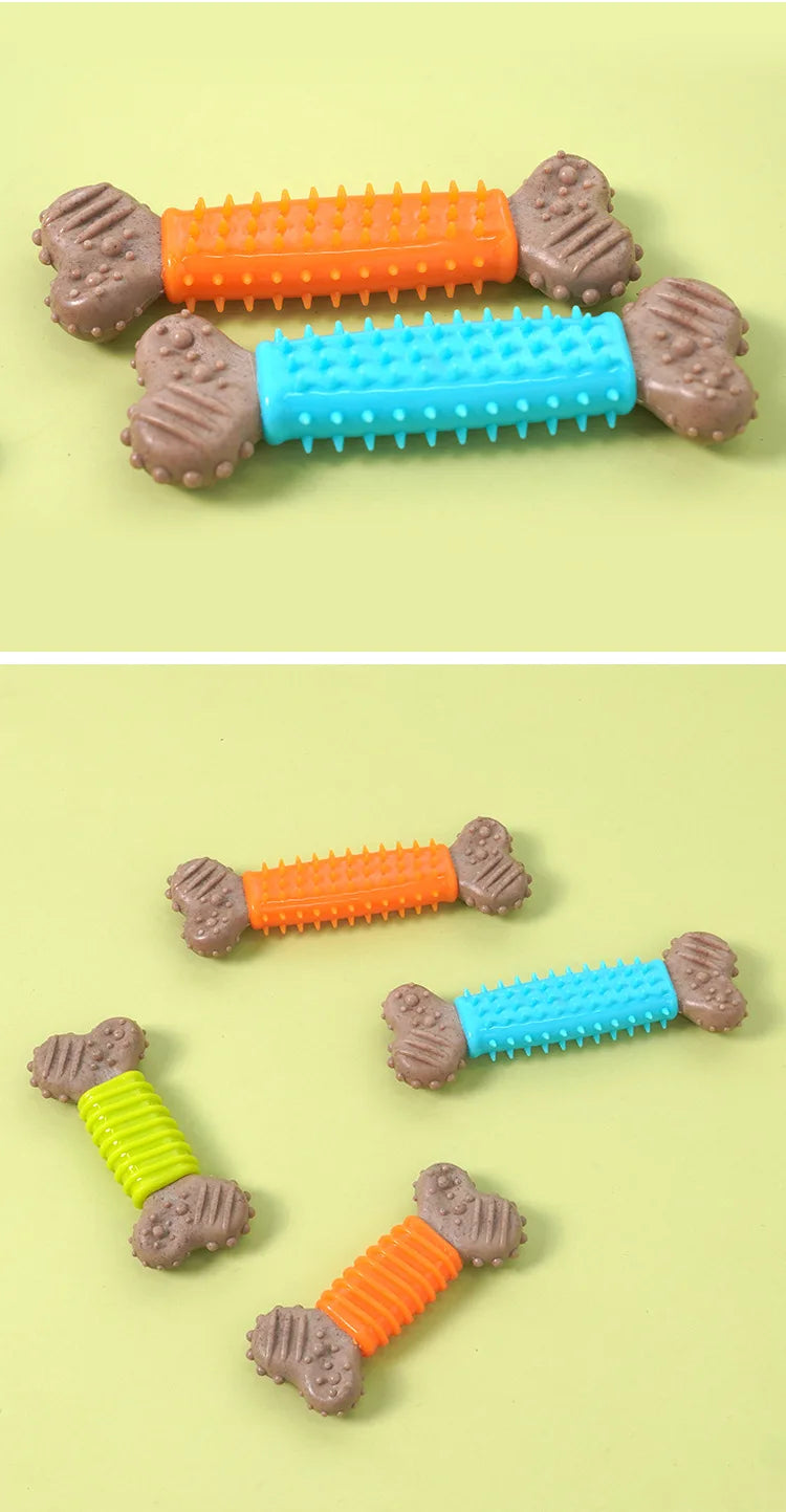 Dog toys are fun to relieve boredom with TPR bone like grinding rods that are resistant to biting and chewing