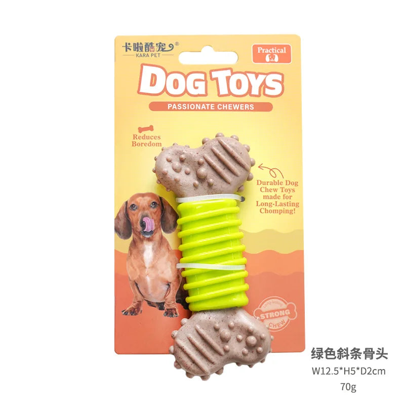 Dog toys are fun to relieve boredom with TPR bone like grinding rods that are resistant to biting and chewing